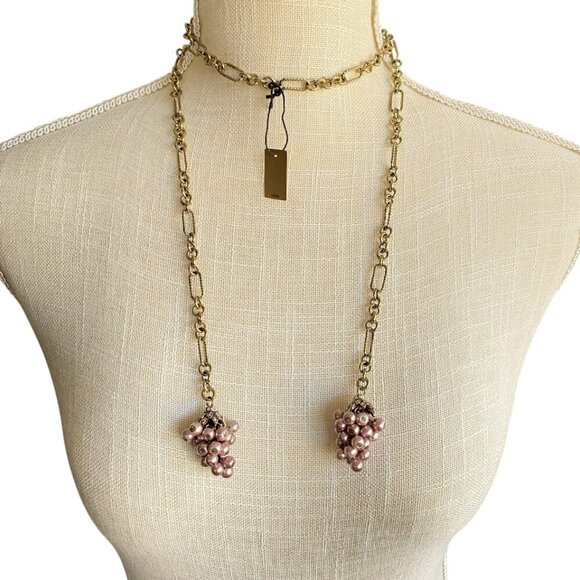 Heidi Daus On The Vine Crystal Grape Cluster Lariat Necklace NIB​​​ - Picture 4 of 9